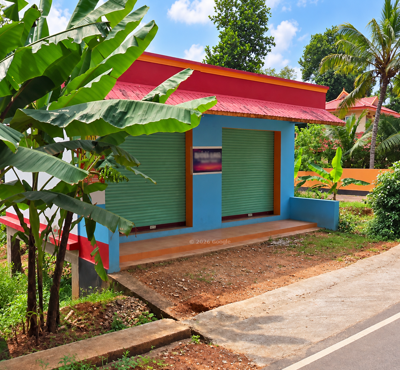 Roadside view of Sreekandam Rubber Stores